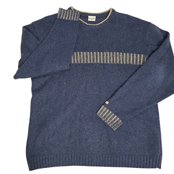 Columbia Classic Men's Sweater Pullover Crewneck Navy Large - Picture 1 of 10